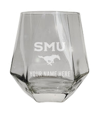 Load image into Gallery viewer, Southern Methodist University Customizable Stemless Diamond Wine Glass Engraved 10 oz Officially Licensed Collegiate Product
