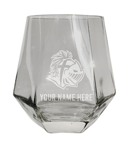 Southern Wesleyan University Customizable Stemless Diamond Wine Glass Engraved 10 oz Officially Licensed Collegiate Product Single Unit