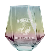 Load image into Gallery viewer, Tarleton State University Customizable Stemless Diamond Wine Glass Engraved 10 oz Officially Licensed Collegiate Product
