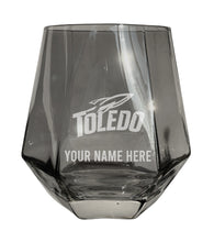 Load image into Gallery viewer, Toledo Rockets Customizable Stemless Diamond Wine Glass Engraved 10 oz Officially Licensed Collegiate Product
