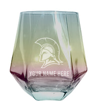 Load image into Gallery viewer, North Carolina Greensboro Spartans Customizable Stemless Diamond Wine Glass Engraved 10 oz Officially Licensed Collegiate Product Single Unit
