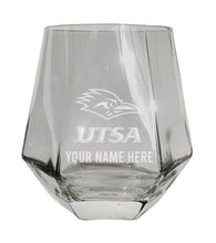 Load image into Gallery viewer, UTSA Road Runners Customizable Stemless Diamond Wine Glass Engraved 10 oz Officially Licensed Collegiate Product
