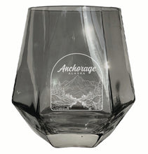 Load image into Gallery viewer, Anchorage Alaska Souvenir Stemless Diamond Wine Glass Engraved 15 oz
