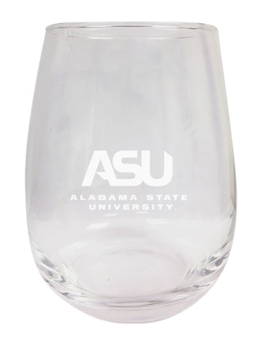 Alabama State University NCAA 15 oz Laser-Engraved Stemless Wine Glass - Perfect for Alumni & Fans