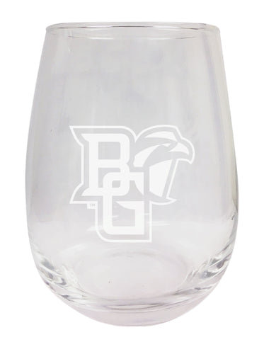 Bowling Green Falcons NCAA 15 oz Laser-Engraved Stemless Wine Glass - Perfect for Alumni & Fans