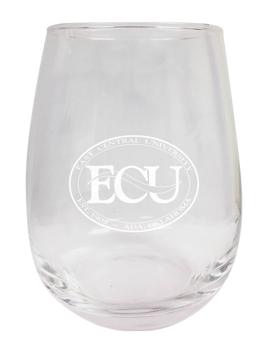 East Central University Tigers NCAA 15 oz Laser-Engraved Stemless Wine Glass - Perfect for Alumni & Fans