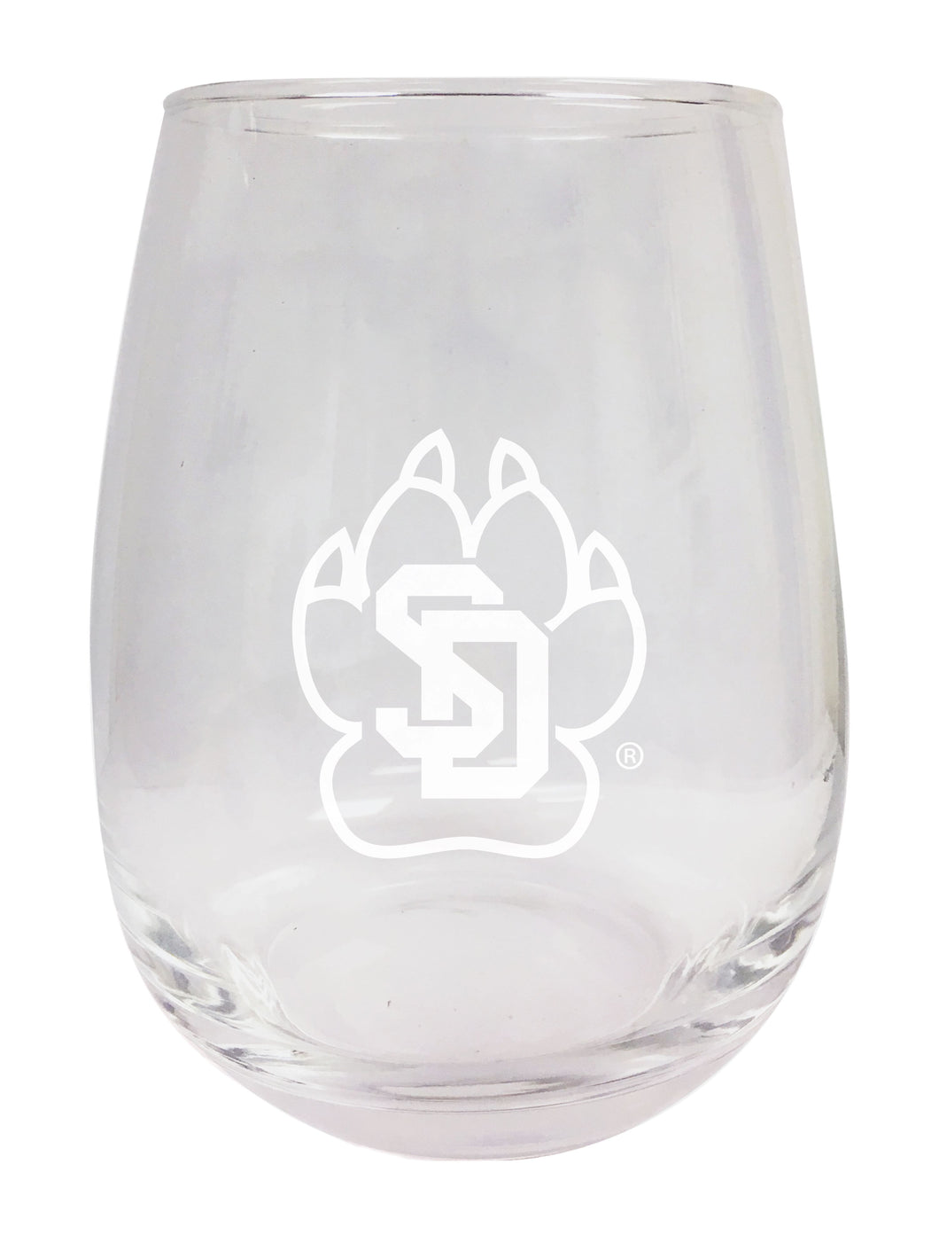 South Dakota Coyotes NCAA 15 oz Laser-Engraved Stemless Wine Glass - Perfect for Alumni & Fans