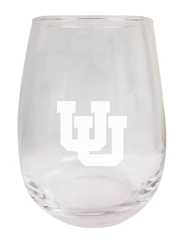 Utah Utes NCAA 15 oz Laser-Engraved Stemless Wine Glass - Perfect for Alumni & Fans