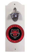 Load image into Gallery viewer, Arkansas State Wall Mounted Bottle Opener White Officially Licensed Collegiate Product White
