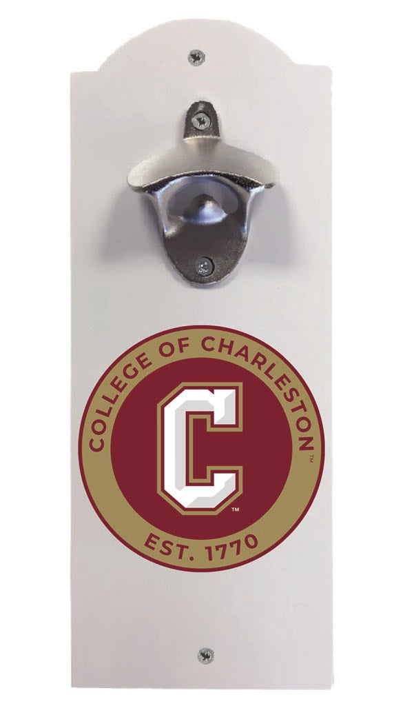 College of Charleston Wall Mounted Bottle Opener White Officially Licensed Collegiate Product White