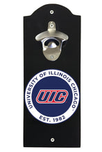 Load image into Gallery viewer, University of Illinois at Chicago Wall Mounted Bottle Opener  Officially Licensed Collegiate Product
