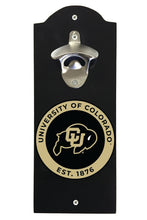 Load image into Gallery viewer, Colorado Buffaloes Wall Mounted Bottle Opener Black Officially Licensed Collegiate Product Black
