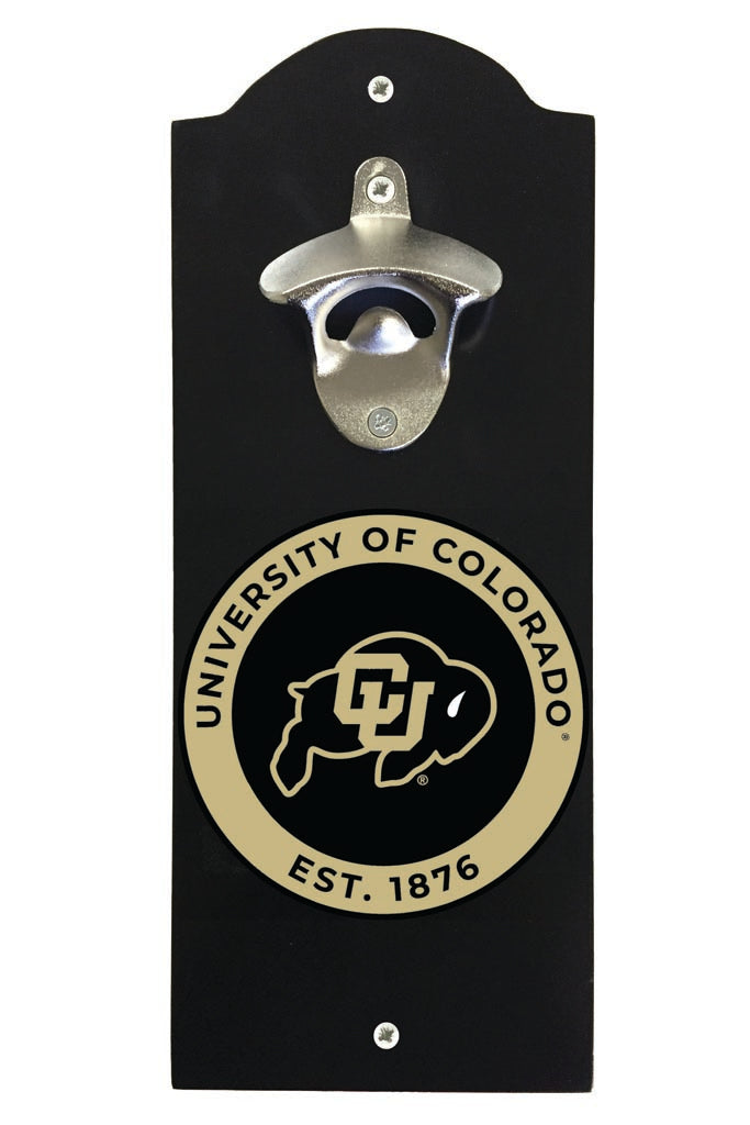 Colorado Buffaloes Wall Mounted Bottle Opener Black Officially Licensed Collegiate Product Black