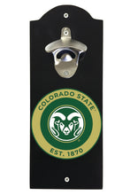 Load image into Gallery viewer, Colorado State Rams Wall Mounted Bottle Opener Black Officially Licensed Collegiate Product Black
