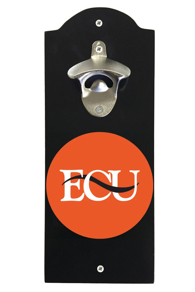 East Central University Tigers Wall Mounted Bottle Opener Black Officially Licensed Collegiate Product Black