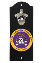 Load image into Gallery viewer, East Carolina Pirates Wall Mounted Bottle Opener Black Officially Licensed Collegiate Product Black
