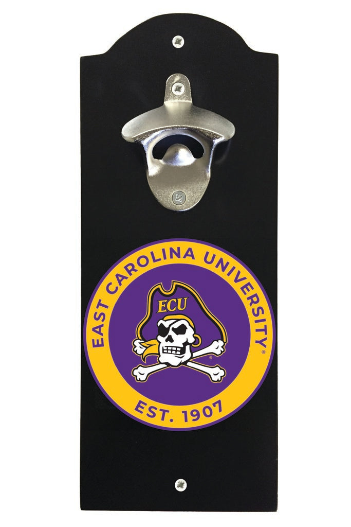 East Carolina Pirates Wall Mounted Bottle Opener Black Officially Licensed Collegiate Product Black