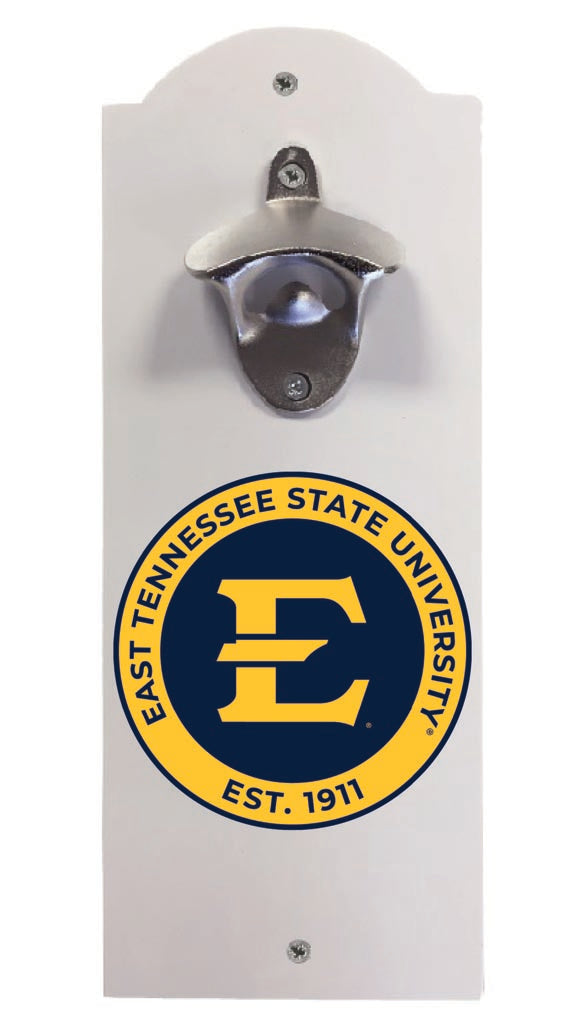 East Tennessee State University Wall Mounted Bottle Opener White Officially Licensed Collegiate Product White