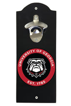 Load image into Gallery viewer, Georgia Bulldogs Wall Mounted Bottle Opener Black Officially Licensed Collegiate Product Black
