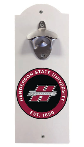 Henderson State Reddies Wall Mounted Bottle Opener White Officially Licensed Collegiate Product White