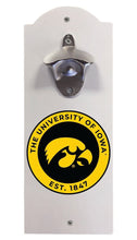 Load image into Gallery viewer, Iowa Hawkeyes Wall Mounted Bottle Opener  Officially Licensed Collegiate Product
