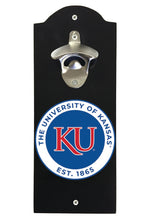 Load image into Gallery viewer, Kansas Jayhawks Wall Mounted Bottle Opener  Officially Licensed Collegiate Product
