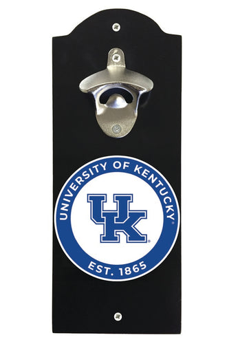 Kentucky Wildcats Wall Mounted Bottle Opener Black Officially Licensed Collegiate Product Black