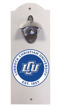 Load image into Gallery viewer, Lubbock Christian University Chaparral Wall Mounted Bottle Opener  Officially Licensed Collegiate Product
