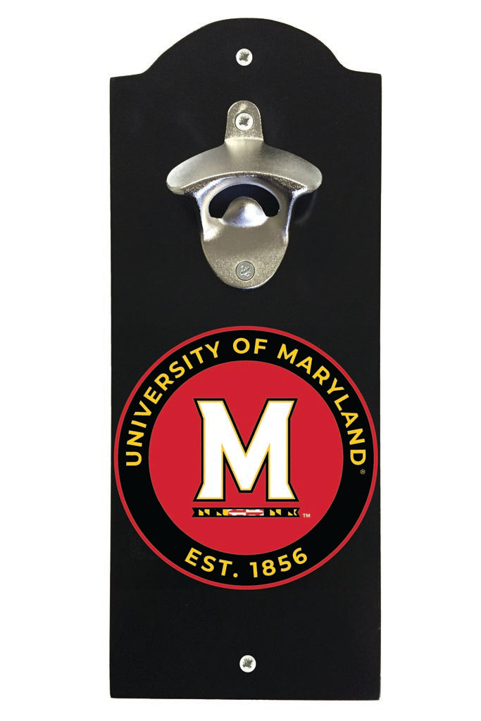 Maryland Terrapins Wall Mounted Bottle Opener Black Officially Licensed Collegiate Product Black