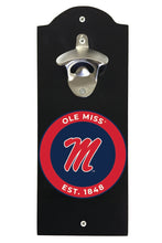 Load image into Gallery viewer, Mississippi Rebels &quot;Ole Miss&quot; Wall Mounted Bottle Opener  Officially Licensed Collegiate Product
