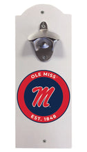 Load image into Gallery viewer, Mississippi Rebels &quot;Ole Miss&quot; Wall Mounted Bottle Opener White Officially Licensed Collegiate Product White
