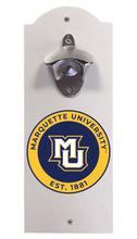 Load image into Gallery viewer, Marquette Golden Eagles Wall Mounted Bottle Opener White Officially Licensed Collegiate Product White
