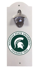 Load image into Gallery viewer, Michigan State Spartans Wall Mounted Bottle Opener White Officially Licensed Collegiate Product White
