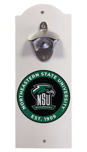 Load image into Gallery viewer, Northeastern State University Riverhawks Wall Mounted Bottle Opener  Officially Licensed Collegiate Product
