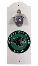 Load image into Gallery viewer, Plymouth State University Wall Mounted Bottle Opener White Officially Licensed Collegiate Product White
