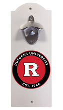 Load image into Gallery viewer, Rutgers Scarlet Knights Wall Mounted Bottle Opener  Officially Licensed Collegiate Product
