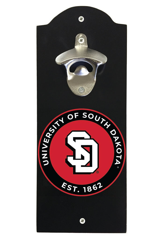 South Dakota Coyotes Wall Mounted Bottle Opener Black Officially Licensed Collegiate Product Black