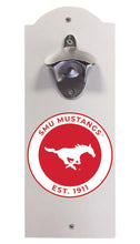 Load image into Gallery viewer, Southern Methodist University Wall Mounted Bottle Opener White Officially Licensed Collegiate Product White
