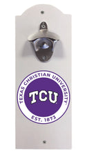 Load image into Gallery viewer, Texas Christian University Wall Mounted Bottle Opener White Officially Licensed Collegiate Product White
