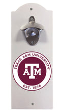 Load image into Gallery viewer, Texas A&amp;M Aggies Wall Mounted Bottle Opener White Officially Licensed Collegiate Product White
