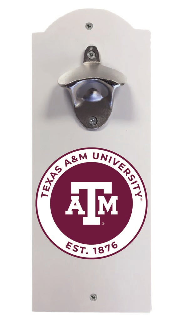 Texas A&M Aggies Wall Mounted Bottle Opener White Officially Licensed Collegiate Product White