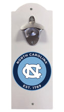 Load image into Gallery viewer, UNC Tar Heels Wall Mounted Bottle Opener  Officially Licensed Collegiate Product
