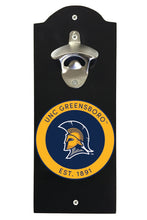 Load image into Gallery viewer, North Carolina Greensboro Spartans Wall Mounted Bottle Opener Black Officially Licensed Collegiate Product Black
