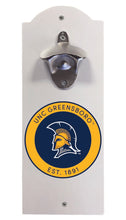 Load image into Gallery viewer, North Carolina Greensboro Spartans Wall Mounted Bottle Opener  Officially Licensed Collegiate Product
