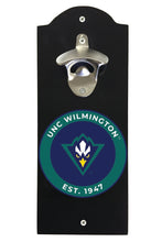 Load image into Gallery viewer, North Carolina Wilmington Seahawks Wall Mounted Bottle Opener Black Officially Licensed Collegiate Product Black
