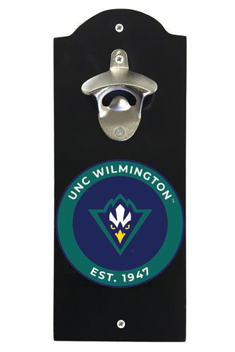 North Carolina Wilmington Seahawks Wall Mounted Bottle Opener Black Officially Licensed Collegiate Product Black