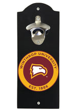 Load image into Gallery viewer, Winthrop University Wall Mounted Bottle Opener Black Officially Licensed Collegiate Product Black
