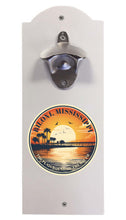 Load image into Gallery viewer, Biloxi Mississippi Design A Souvenir Wall mounted bottle opener White White
