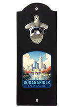 Load image into Gallery viewer, Indianapolis Indiana Design A Souvenir Wall mounted bottle opener
