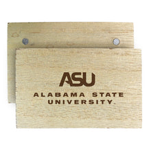 Load image into Gallery viewer, Alabama State University Wooden 2&quot; x 3&quot; Fridge Magnet Officially Licensed Collegiate Product
